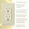 Faith Self-Test 15A Tamper-Resistant GFCI Outlet Receptacle, Light Almond GLS-15ATR-LA - alternate 2